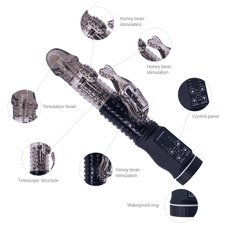 成人用品女性用偽陽具電池自動伸縮回転ビーズ振動棒自慰器趣味用品振動棒