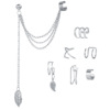 Brand fashionable set, earrings, ear clips, European style, no pierced ears