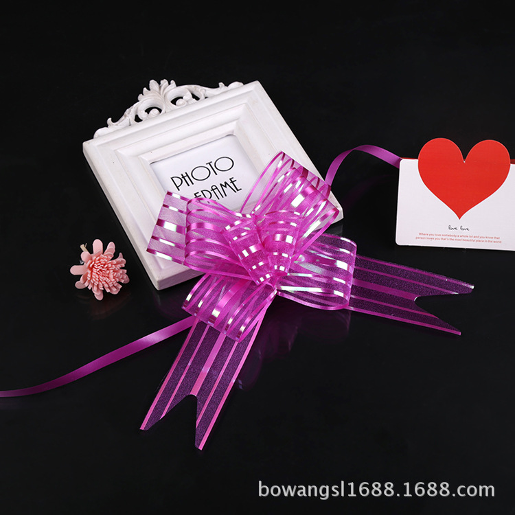 Transfronterizo grande 50 hilo de nieve dibujado a mano flor boda decoración de coche flor regalo embalaje arco tirar flor fábrica ventas directas