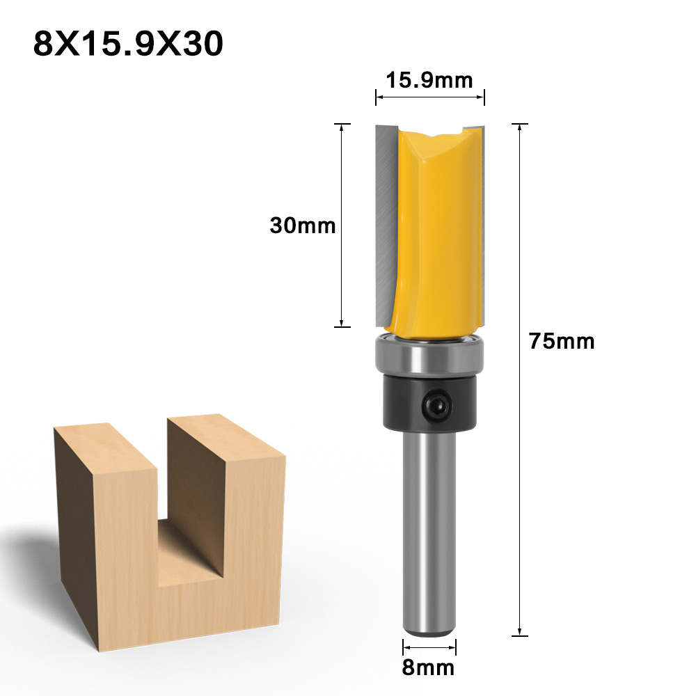 8mm vástago perfil recorte cuchillo diámetro 15,9mm borde recto perfil fresado cortador exportación AliExpress grabado máquina fresadora