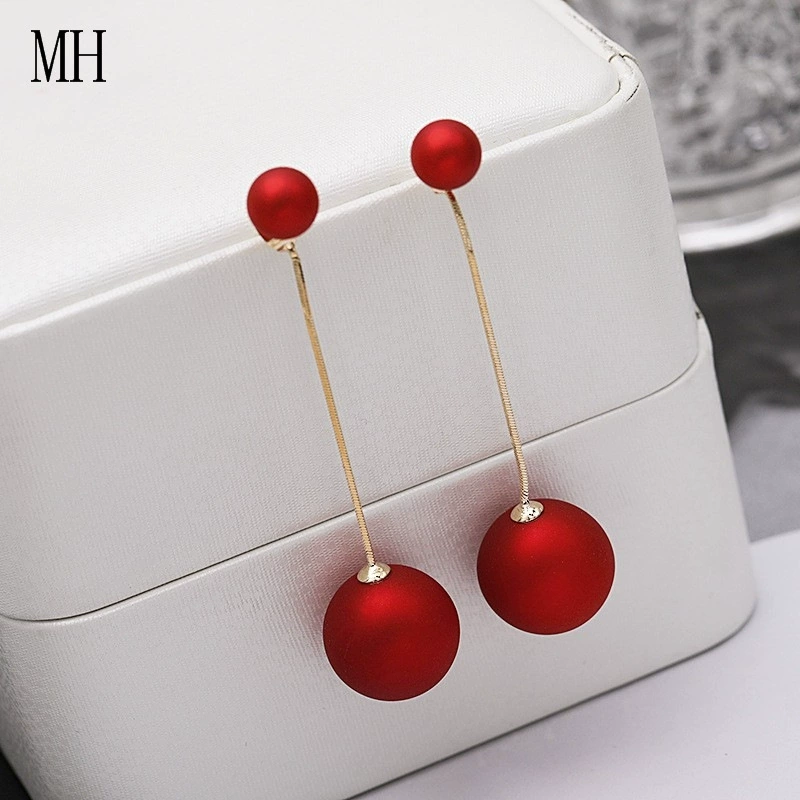 Серьги-кольца длинные жемчужные (Yiwu Minghang) — серьги из серебра 925, крупная капля, асимметричные стили