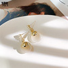 Silver needle, fashionable advanced earrings, silver 925 sample, cat's eye, internet celebrity