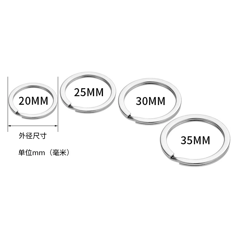 Производители на складе большое количество металлических брелков для ключей плоское кольцо внешний диаметр 20-35 мм никелированное кольцо для ключей плоское кольцо оптом