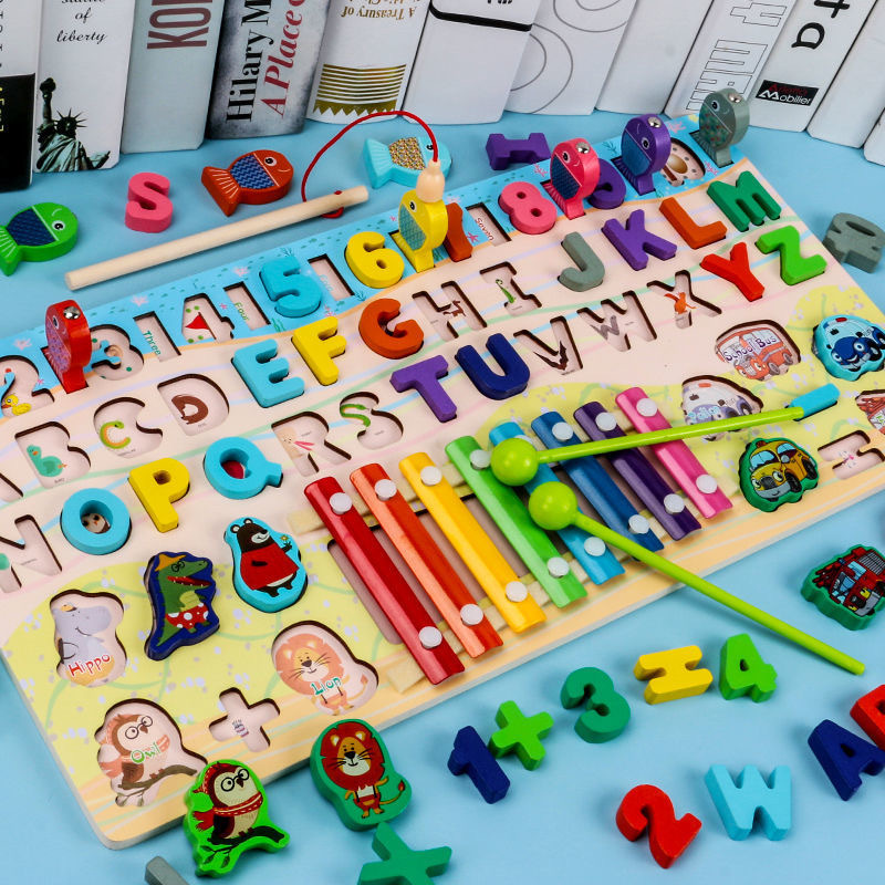 Juguetes para niños rompecabezas digital bloques de construcción 1 años 2 bebé educación temprana inteligencia desarrollo niños y niñas pesca magnética