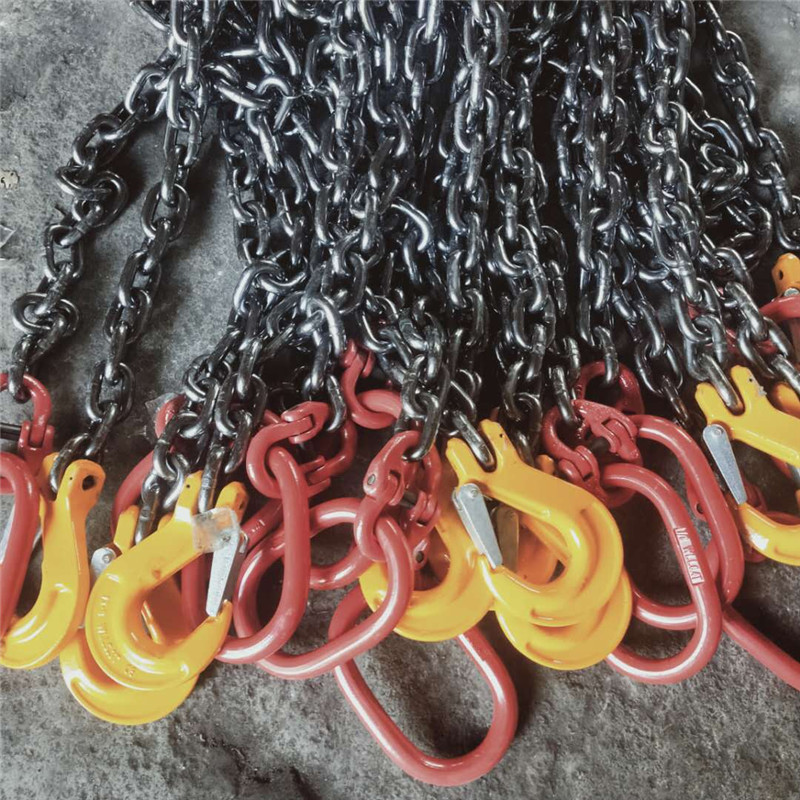 链条吊具厂家制双腿链条索具组合起重链条索具两腿链条组合吊索具