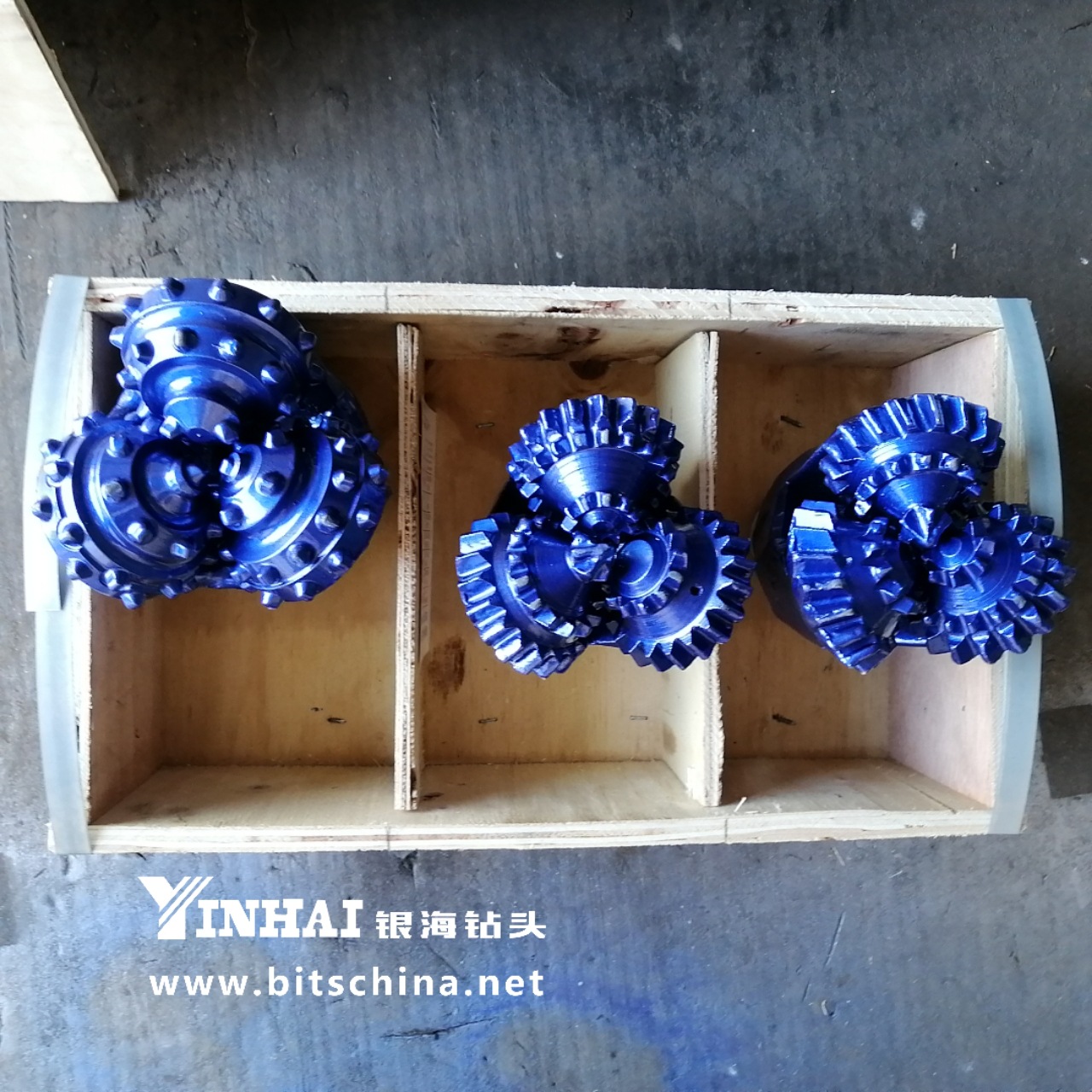 银海钻头厂家供应 130.2mm镶齿三牙轮钻头球齿