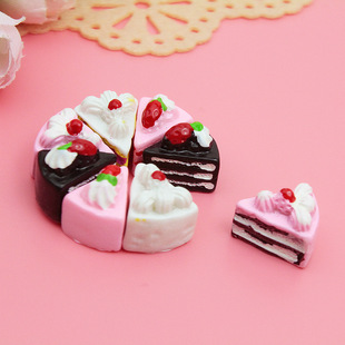 New food strawberry cake mobile phone beauty DIY resin jewelry accessories children's headdress brooch accessories