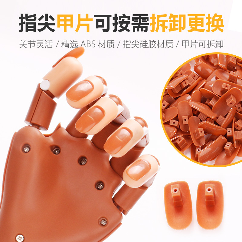 Especial transfronterizo para la práctica conjunta de uñas mano artificial flexible modelo móvil mano artificial con soporte obtener 1 paquete pieza de uñas