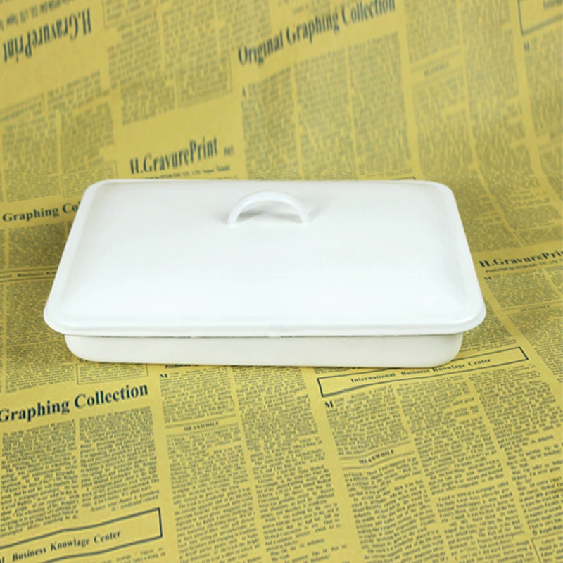 Wholesale enamel white square plate enamel square disk manufacturer medical enamel enamel plate tray plate plate
