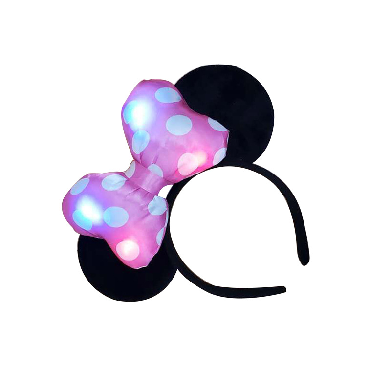 미니 핑크 빛나는 헤어 밴드