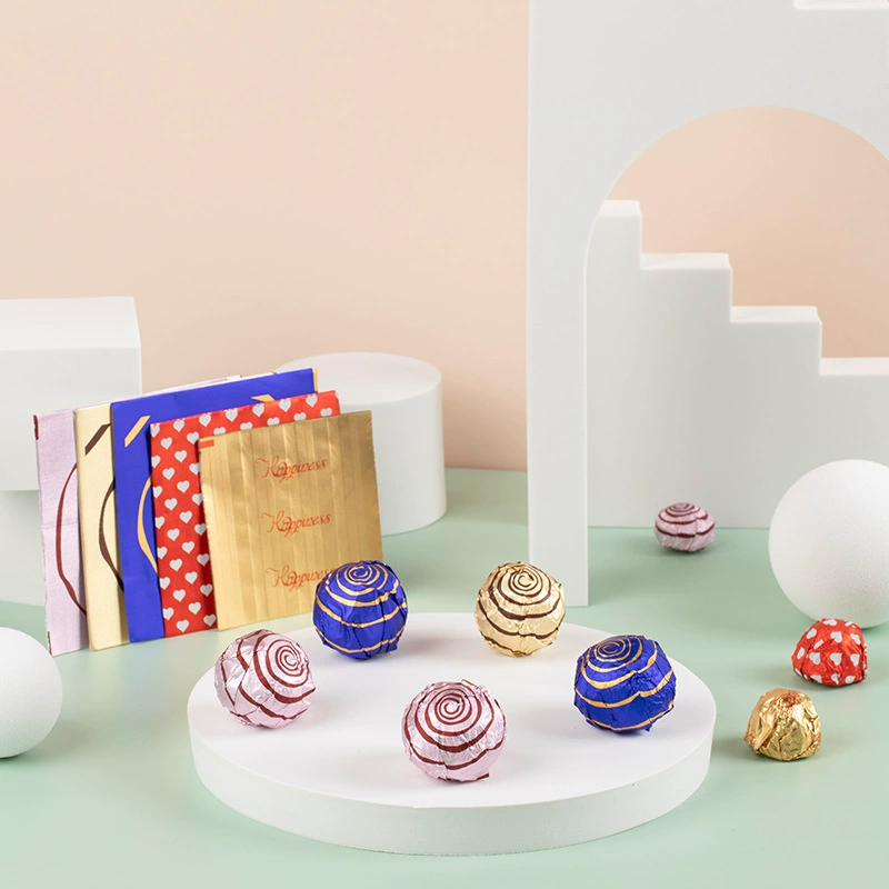 Цветная оловянная фольга шоколадная кунжутная таблетка упаковочная бумага конфеты сетка оранжевая кожура чая пуэр зеленая цитрусовая алюминиевая фольга