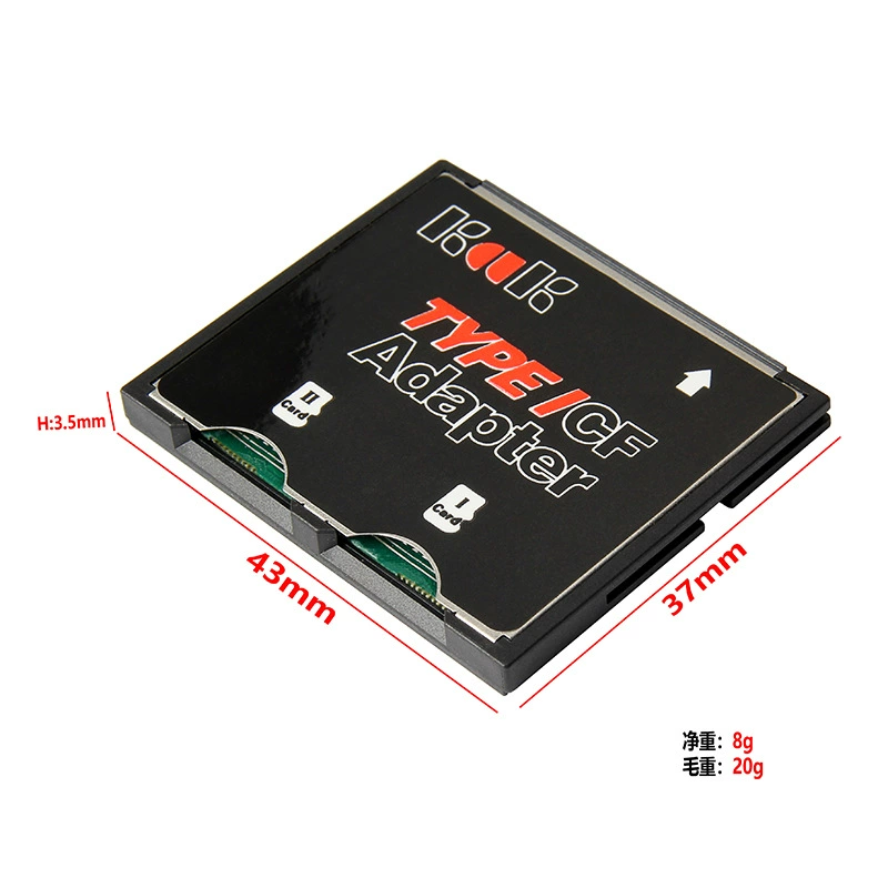 Переходник TF/SD к CF — CF Type I, поддерживает microSD/microSDXC до 512 ГБ, высокая скорость (тонкая карта)