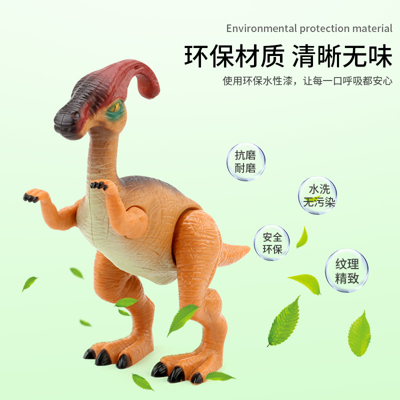 Cross-Border Realistic Dinosaur Toy Tyrannosaurus Rex Model with Movable Joints Solid Triceratops Children's Animal Toy Figurine