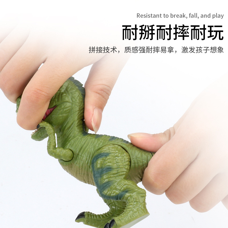 Cross-Border Realistic Dinosaur Toy Tyrannosaurus Rex Model with Movable Joints Solid Triceratops Children's Animal Toy Figurine