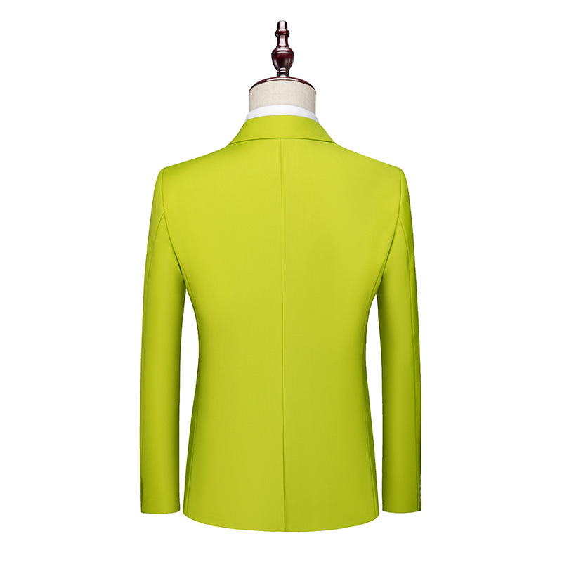Men's Clothing Solid Color Two Button Suit Three Piece Wedding Dress Business Casual Suit _voghion.com
