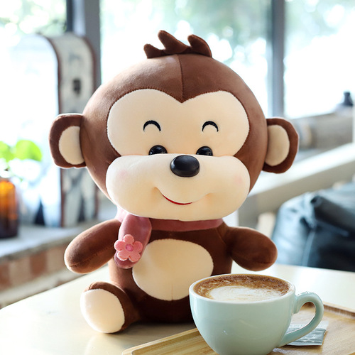 Monkey doll wholesale super cute down cotton bed monkey orangutan pillow plush toy cute girl doll