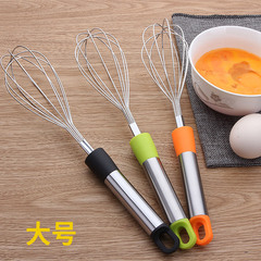 Creative Stainless Steel Egg Whisk, Manual Household Egg Mixer, Handheld Stirring Rod for Baking Supplies