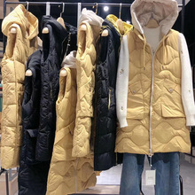 秋冬新款羽绒棉马甲女中长款韩版显瘦学生立领棉服外套背心女走份