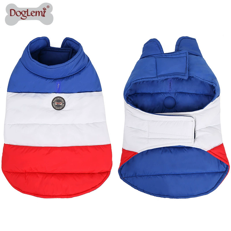 Двусторонняя носимая хлопковая одежда для собак, осень и зима для домашних животных, новая куртка, утолщенный теплый ветрозащитный непромокаемый пуховик