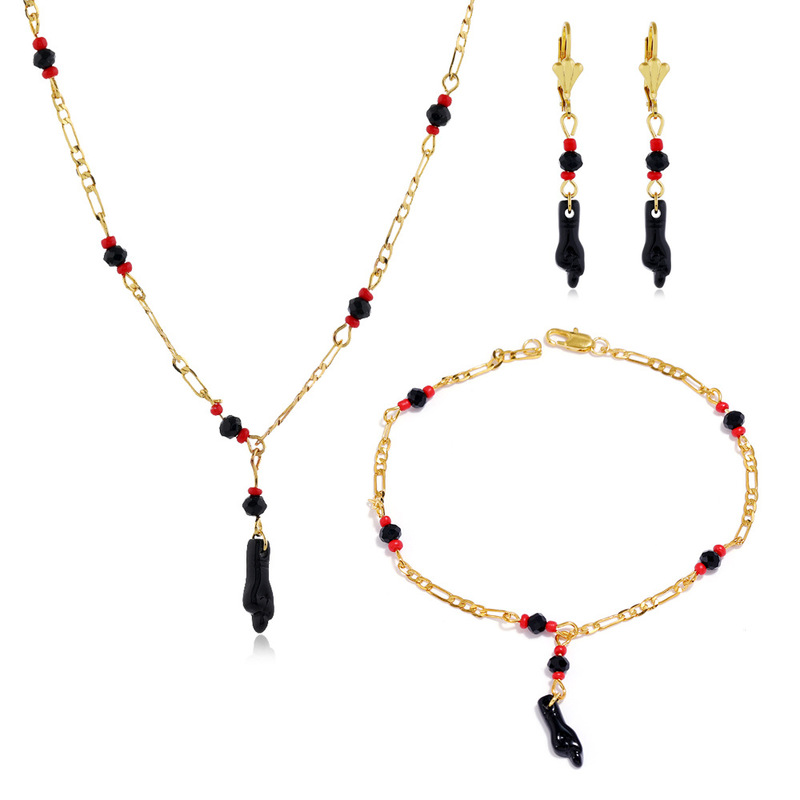 Necklace Set, Bracelet, Gold Multi-Layered Bridal Jewelry with Black Small Hand Accessories, Jewelry Set, Wedding Accessories Necklace Set, Bracelet, Gold Multi-Layered Bridal Jewelry with Black Small Hand Accessories, Jewelry Set, Wedding Accessories