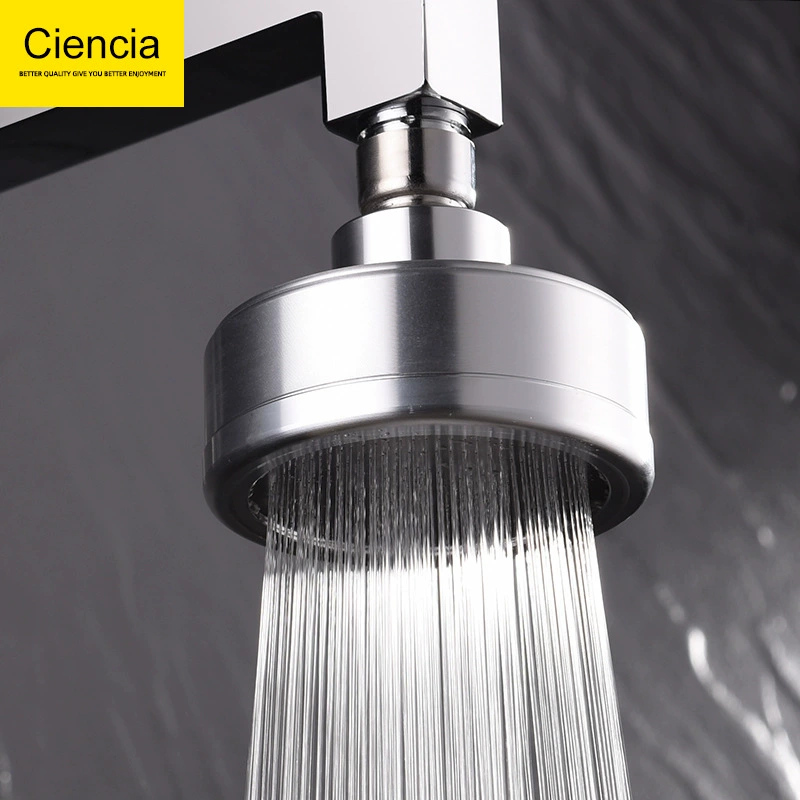 Space aluminum electroplating round supercharged small top spray shower head lotus shower head shower sip can wash ciencia