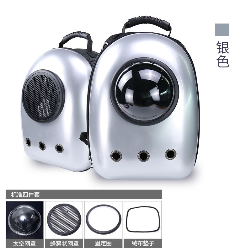 Suministros para mascotas nueva moda cápsula espacial gato mochila portátil gato mochila transpirable transparente perro mochila