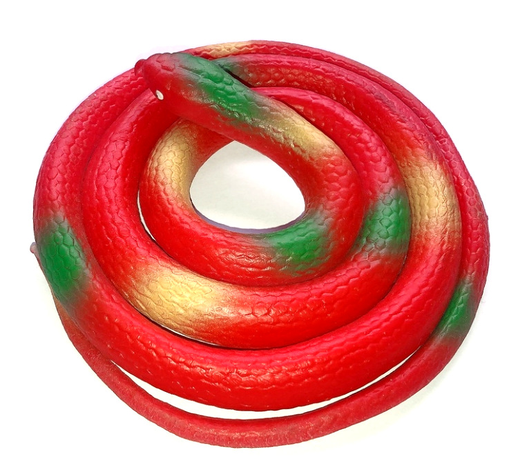 Simulación de juguete serpiente 80cm goma suave falsa serpiente truco scary cobra equipo props Tian serpiente ventas directas de la fábrica