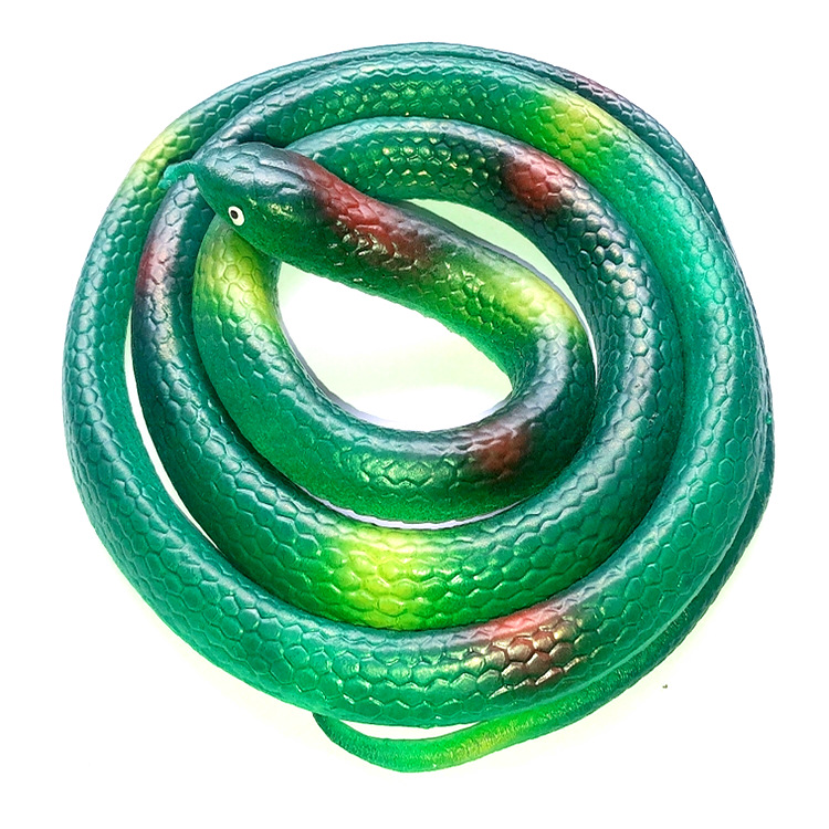 Simulación de juguete serpiente 80cm goma suave falsa serpiente truco scary cobra equipo props Tian serpiente ventas directas de la fábrica