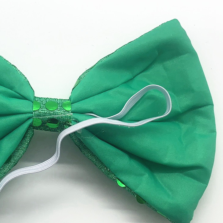 Fábrica en stock del Día Nacional irlandés, corbata verde de trébol, fiesta de fiesta, gran corbata de corbata