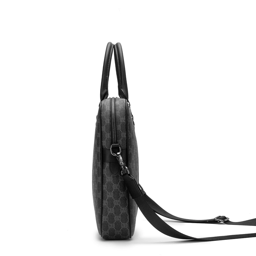 Black checkered one-shoulder bag, 2023 collection