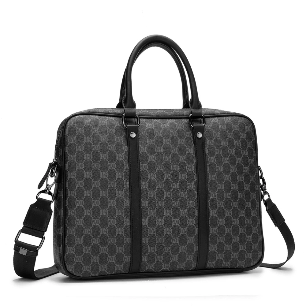 Black checkered one-shoulder bag, 2023 collection