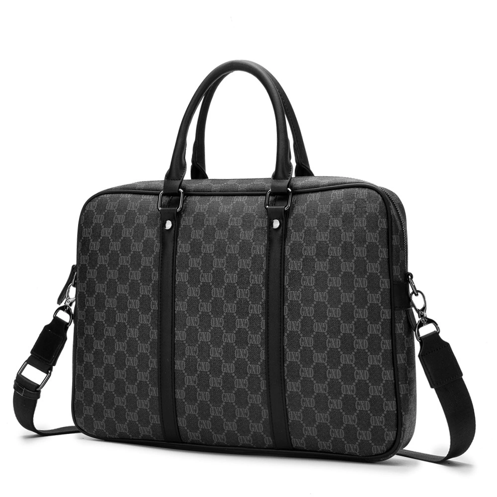 Black checkered one-shoulder bag, 2023 collection