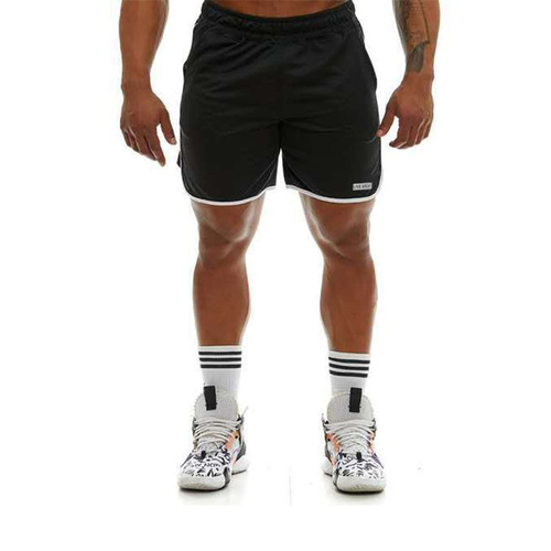 Muscle fitness exercise casual men summer running beach training quick-drying plus size breathable five-pocket shorts trendy