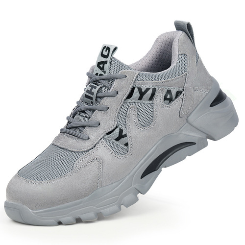 New labor protection shoes for men, anti-smash and anti-puncture steel-toed shoes, summer lightweight construction site safety protective work shoes