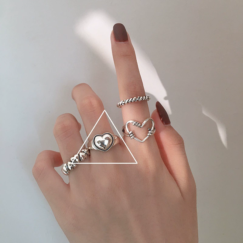Ring (Small Design) Adjustable, 925 Silver, Simple Elegant Minimal