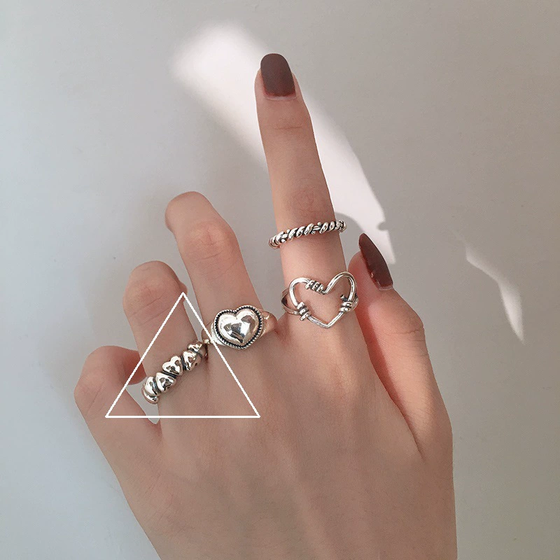Ring (Small Design) Adjustable, 925 Silver, Simple Elegant Minimal