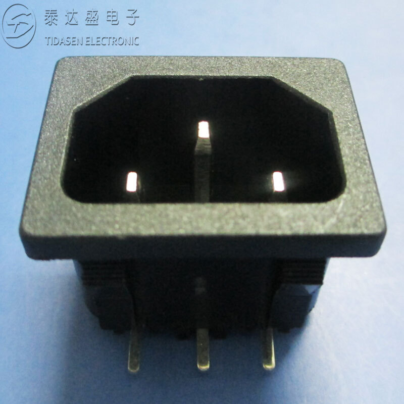 四软卡品字座31*24三脚侧插电子磅称用品字AC电源插座DB-14-2P