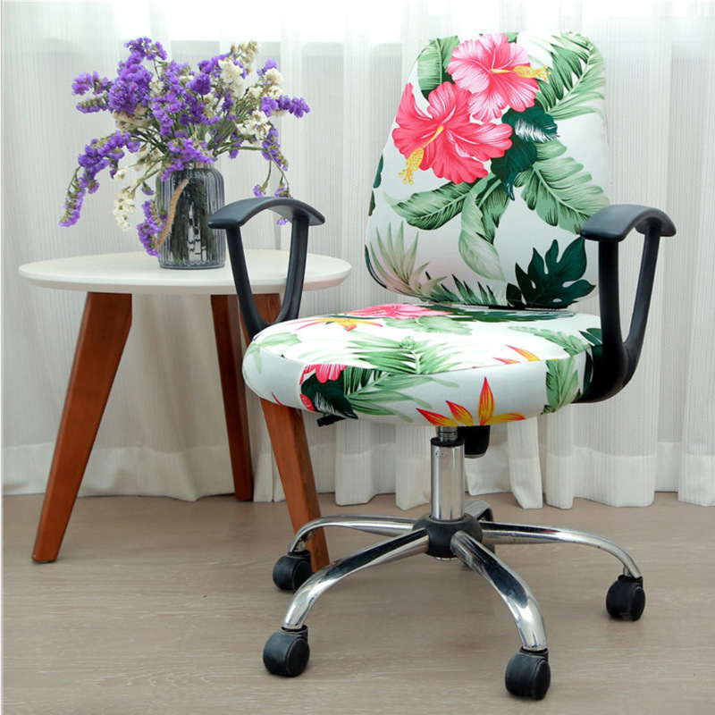 Cross-border Elastic Computer Desk Split Half Chair Cover Office Backrest Computer Armchair Cover Swivel Chair Cover