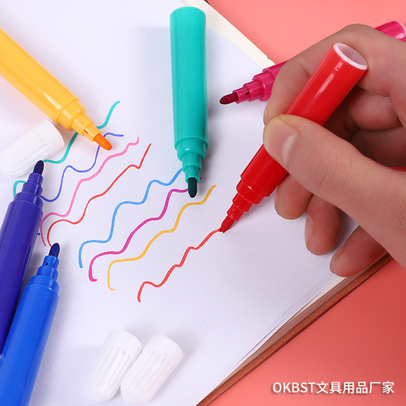 Conjunto de pluma de pintura para niños Traje de pluma de acuarela de 150 piezas Pluma de color para colorear Herramientas de pintura lavables de jardín de infantes