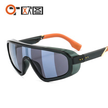 新款F连体水印太阳镜T840彩色uv400防紫外线时尚复古华丽跨境墨镜