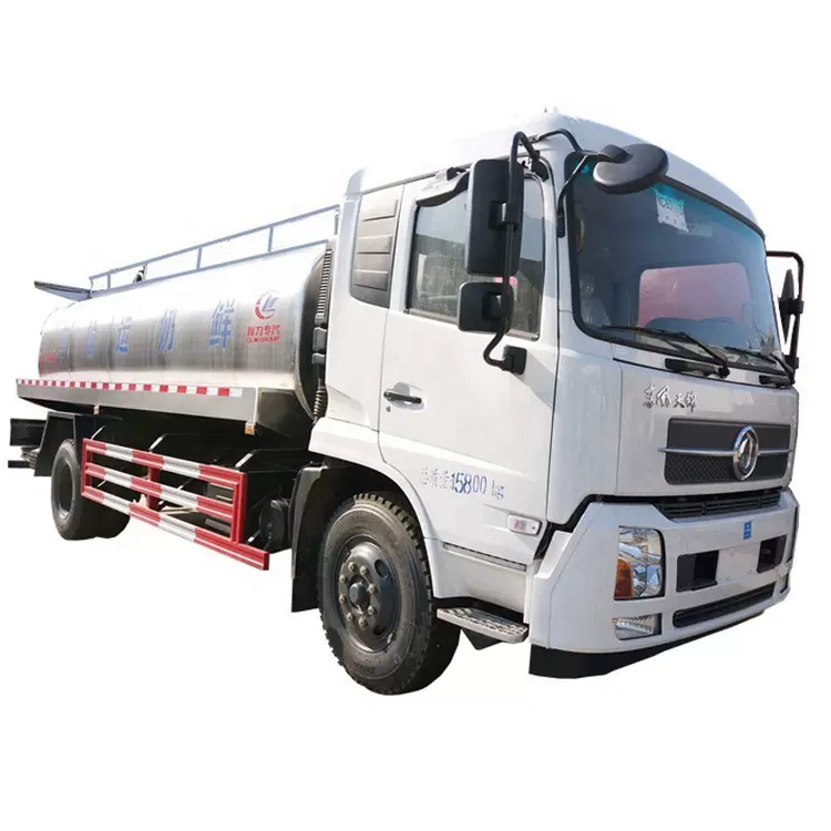 15吨东风鲜奶运输车 304 2B食品级不锈钢牛奶保鲜运输车 运奶车
