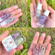 2025 Water-based Shiny Face Scrub Tearable Gemini Nail Polish Two Bottles suit Twin Nail Polish Combination