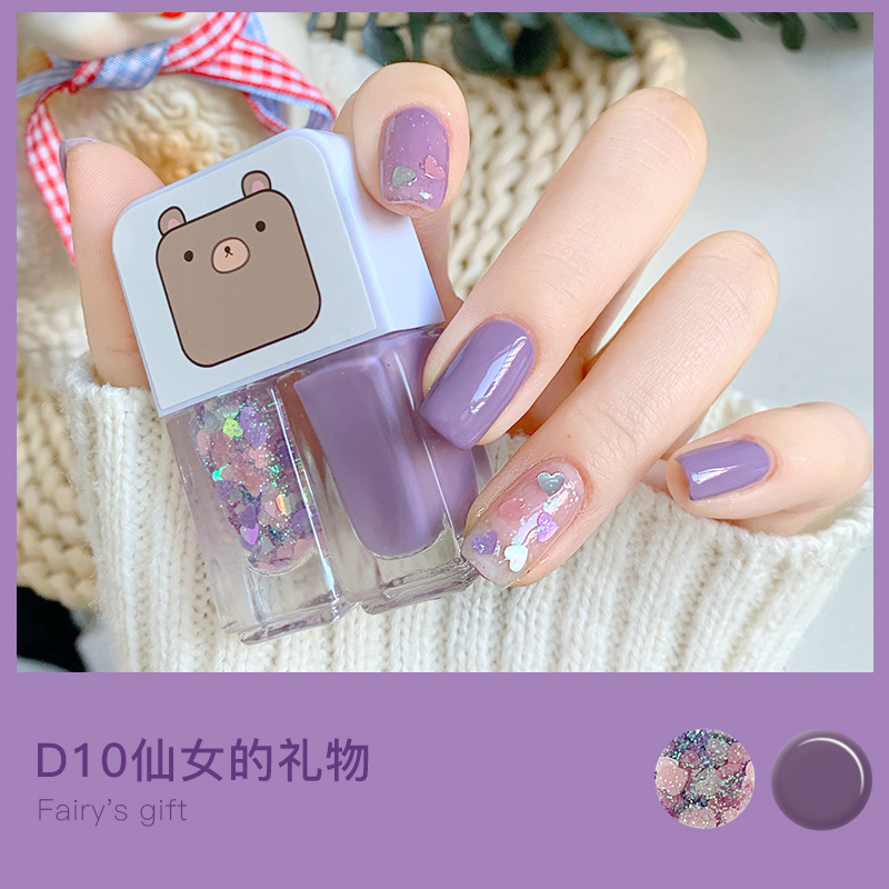 Kit de esmalte de uñas gemelo mate y brillo ，Acabado brillante ，esmalte de uñas