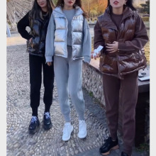 发370大爱美依缘2025冬季新款时尚三件套棉马甲卫衣休闲裤女装潮