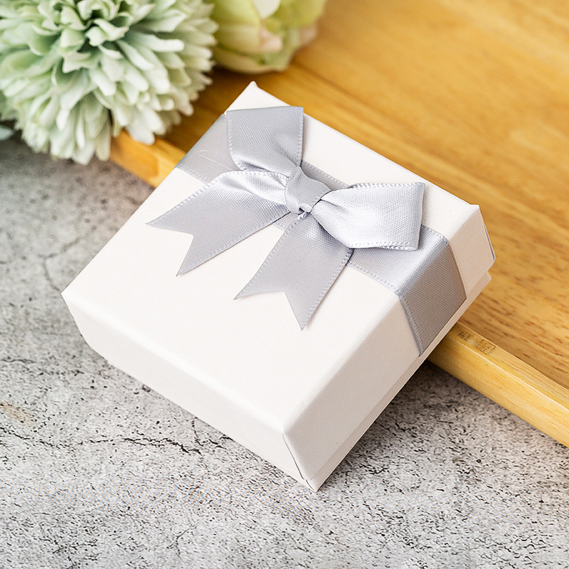 丽洛奇蝴蝶结白色盒子通用首饰包装盒专拍链接厂家直销代发