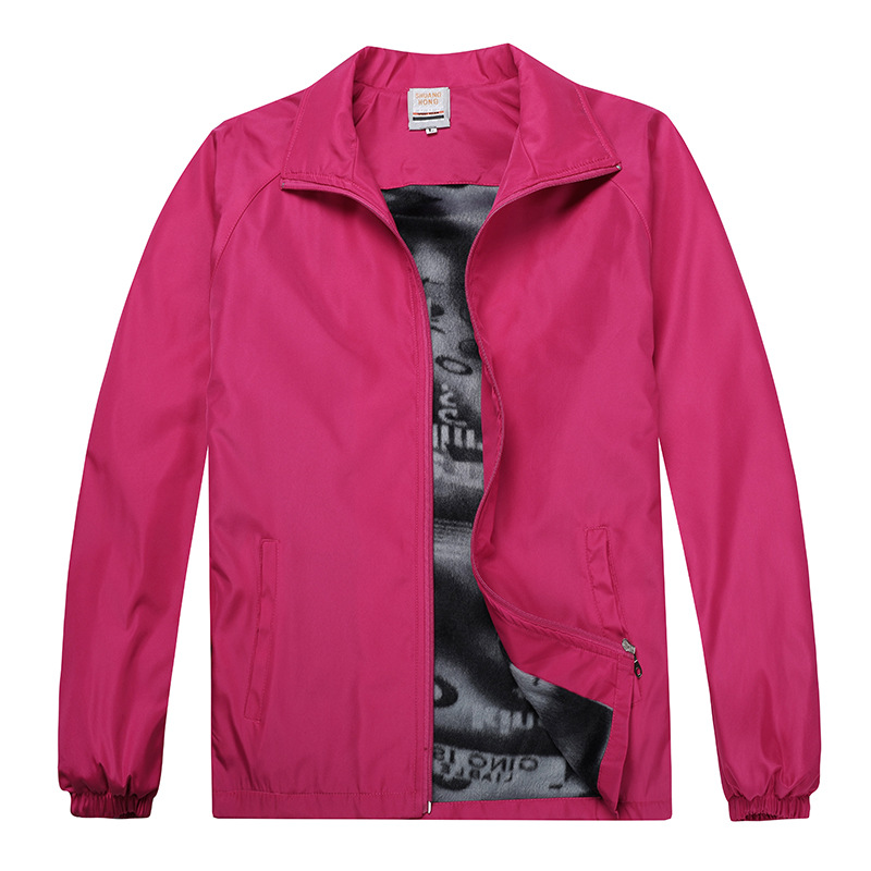 스탠드 칼라 로즈 레드