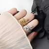 Ethnic three dimensional retro ring, one size sweater, ethnic style, on index finger