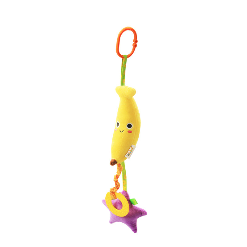 Nuevo colgador de campana para cochecito de bebé con diseño de dibujos animados, decoración colgante para cuna de bebé, juguete colgante de peluche para educación temprana, venta al por mayor en stock para bebés y niños.