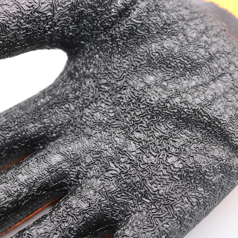 Invierno cálido forrado de lana gruesa Terry arruga plana colgando guantes resistentes al desgaste sumergido invierno anti-congelación guantes de protección laboral al por mayor