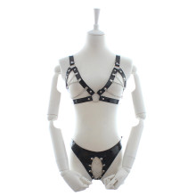 廠家批發 情趣三點式內衣褲  情趣用品 鐵鏈皮革衣服 女用器具